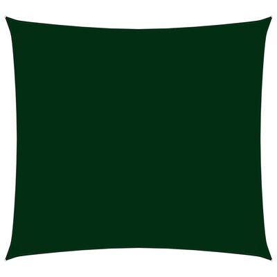 vidaXL Voile de parasol tissu oxford carré 2,5x2,5 m vert foncé