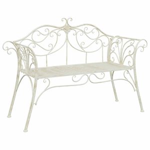 vidaXL Banc de jardin 2-Nombre de places 130 x 47 x 90 cm Acier
