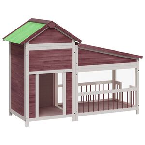 vidaXL Chenil moka 143x60,5x109 cm bois de pin solide