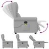 vidaXL Fauteuil de massage inclinable électrique gris nuage tissu
