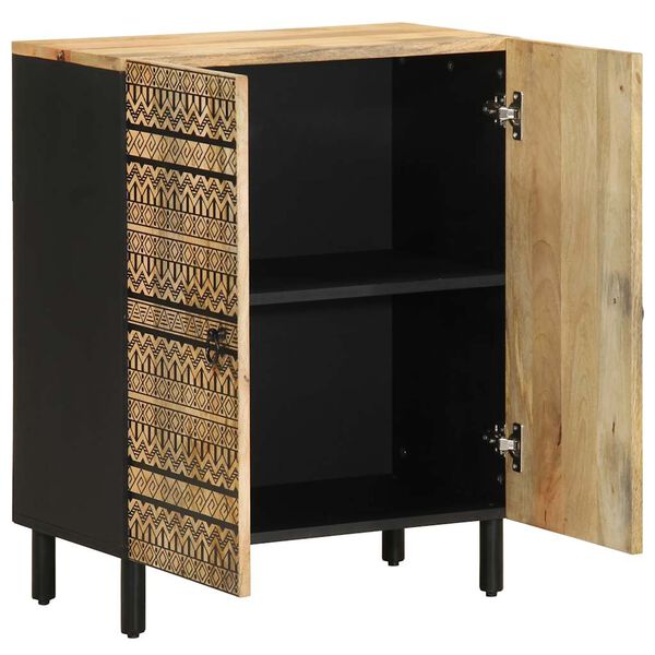 vidaXL Buffet 60x33,5x75 cm bois de manguier brut massif