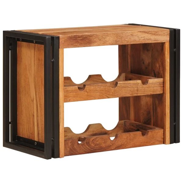 vidaXL Étagère à vin Marron 100 x 45 x 33 cm Bois d'Acacia Massif