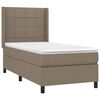 vidaXL Sommier &agrave; lattes de lit matelas LED Taupe 80x200cm Tissu