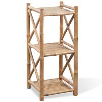 vidaXL Étagère à 3 niveaux carré bambou