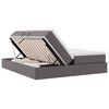 vidaXL Lit avec rangement et matelas avec matelas Gris 200 x 200 cm