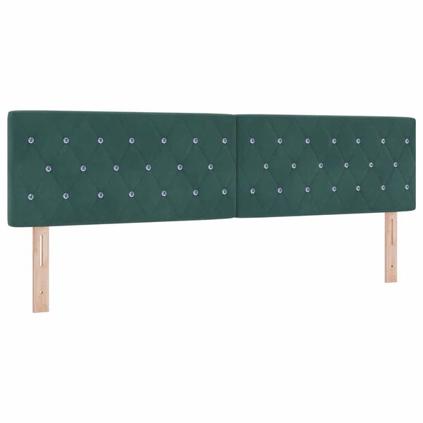 vidaXL T&ecirc;te de lit avec t&ecirc;te de lit Vert fonc&eacute; 180 cm Cuir synth&eacute;tique
