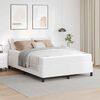 vidaXL Cadre de lit avec matelas Blanc 140 x 190 cm tissu