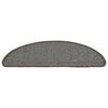 vidaXL Tapis d'escalier 15 pièces 56 x 17 x 3 cm Gris Demi-rond