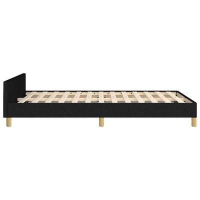 vidaXL Cadre de lit sans matelas noir 120x200 cm tissu