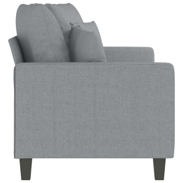 vidaXL Canap&eacute; &agrave; 2 places Gris clair 140 cm Tissu