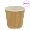 vidaXL Tasses &agrave; caf&eacute; en papier 1000 pcs 4oz 100ml marron