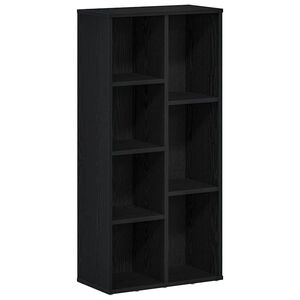 vidaXL Biblioth&egrave;que en ch&ecirc;ne noir 50 x 25 x 104 cm bois d'ing&eacute;nierie