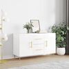 vidaXL Buffet blanc brillant 100x36x60 cm bois d'ing&eacute;nierie