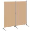 vidaXL Paravent &agrave; 2 panneaux Beige 175 x 180 cm Tissu