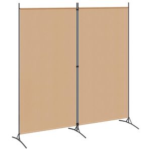 vidaXL Paravent &agrave; 2 panneaux Beige 175 x 180 cm Tissu