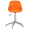 vidaXL Chaise pivotante de bureau Orange Similicuir