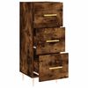 vidaXL Buffet Ch&ecirc;ne fum&eacute; 34,5x34x90 cm Bois d'ing&eacute;nierie