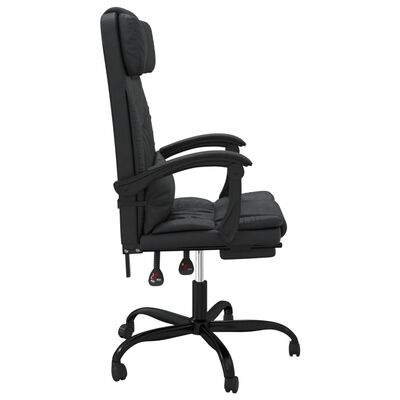 vidaXL Fauteuil inclinable de bureau Noir Similicuir