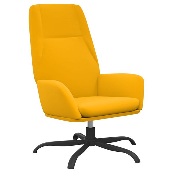 vidaXL Chaise de relaxation Jaune moutarde Velours