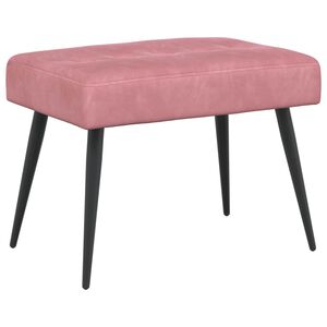 vidaXL Banc avec capitonnage bouton Rose 60 x 40 x 45 cm Velours