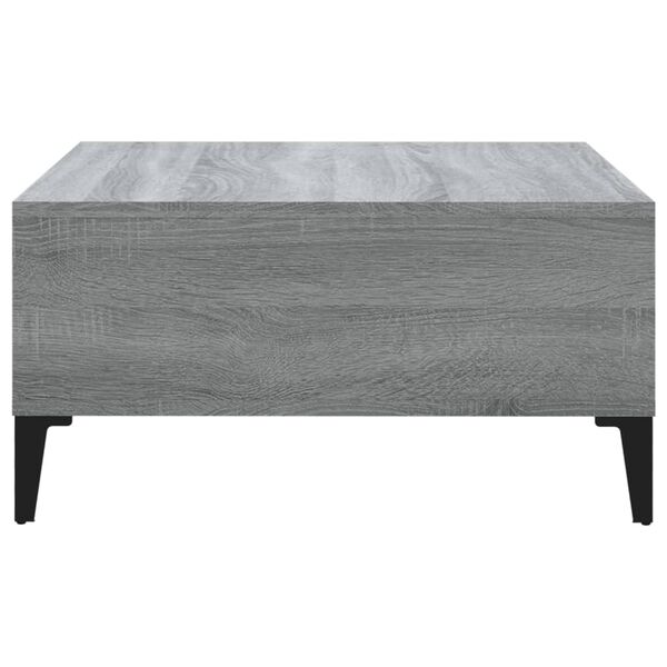 vidaXL Table basse sonoma gris 60x60x30 cm bois d'ing&eacute;nierie