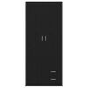vidaXL Armoire Chêne noir 80 x 52 x 180 cm Bois d'ingénierie