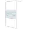 vidaXL Paroi de douche Blanc 115x195 cm Verre ESG transparent
