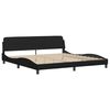 vidaXL Lit avec matelas Hvar noir 200x200 cm similicuir
