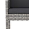vidaXL Ensemble de bar de jardin 3 pcs et coussins Résine tressée Gris