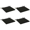 vidaXL Coussins de si&egrave;ge 4 pi&egrave;ces SOEST 4 pc 100 % polyester Noir