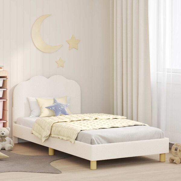 vidaXL Cadre de lit pour enfants avec t&ecirc;te de lit Cr&egrave;me 80 x 200 cm