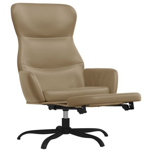 vidaXL Chaise de relaxation avec repose-pied Cappuccino Similicuir