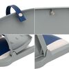 vidaXL Ensemble de si&egrave;ges de bateau pliables 2 pcs bleu et blanc