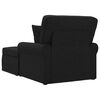 vidaXL Chaise lounge avec jupe Noir 91 x 157 x 91 cm tissu
