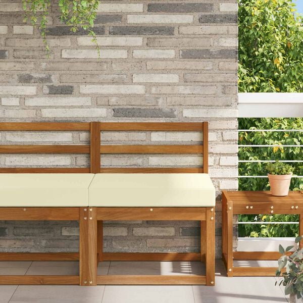 vidaXL Coussin de canap&eacute; d'ext&eacute;rieur Cr&egrave;me 60 x 60 x 8 cm Polyester