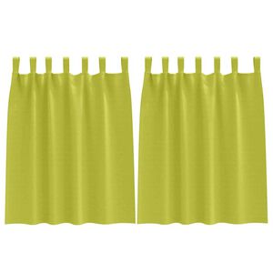 vidaXL Rideaux occultants avec anneaux 2 pcs Vert 140 x 140 cm