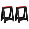vidaXL Tr&eacute;teaux de travail pliables 2 pcs PP Noir et rouge 350 kg