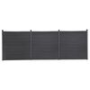 vidaXL Ensemble de panneaux de cl&ocirc;ture gris 526x186 cm WPC