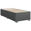 vidaXL Sommier &agrave; lattes de lit avec matelas Gris fonc&eacute; 90x200 cm Tissu