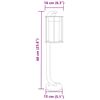 vidaXL Lampadaire d'extérieur noir 60 cm acier inoxydable