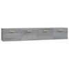 vidaXL Armoires murales 2 pcs Sonoma gris 100x36,5x35 cm