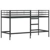vidaXL Lit mezzanine pour enfants Noir 90 x 190 cm Acier
