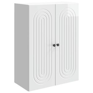 vidaXL Armoire Murale Blanc brillant 66 x 34,5 x 90 cm