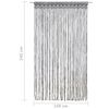 vidaXL Rideau en macramé Anthracite 140x240 cm Coton