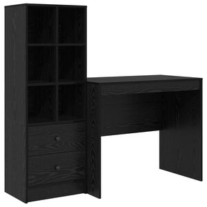 vidaXL Bureau Ch&ecirc;ne noir 135,5 x 50 x 127 cm 2 pc