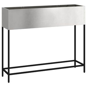 vidaXL Bac de jardin sur&eacute;lev&eacute; Argent 100 x 26 x 82 cm Acier inoxydable