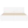 vidaXL Cadre de lit sans matelas blanc 140x190 cm