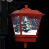 vidaXL Lampadaire de No&euml;l avec P&egrave;re No&euml;l Noir et rouge 81x40x188cm PVC