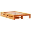 vidaXL Cadre de lit sans matelas cire marron 120x190cm bois pin massif