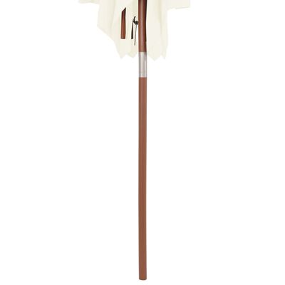 vidaXL Parasol avec mât en bois 150 x 200 cm Sable